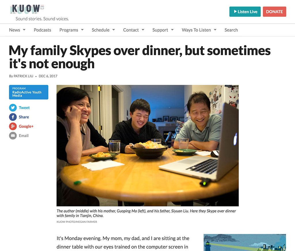 Story page of KUOW.org